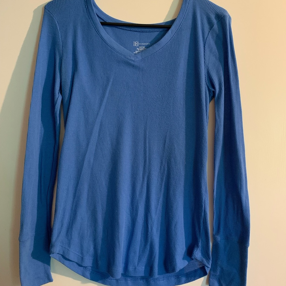 Blue long sleeve top
